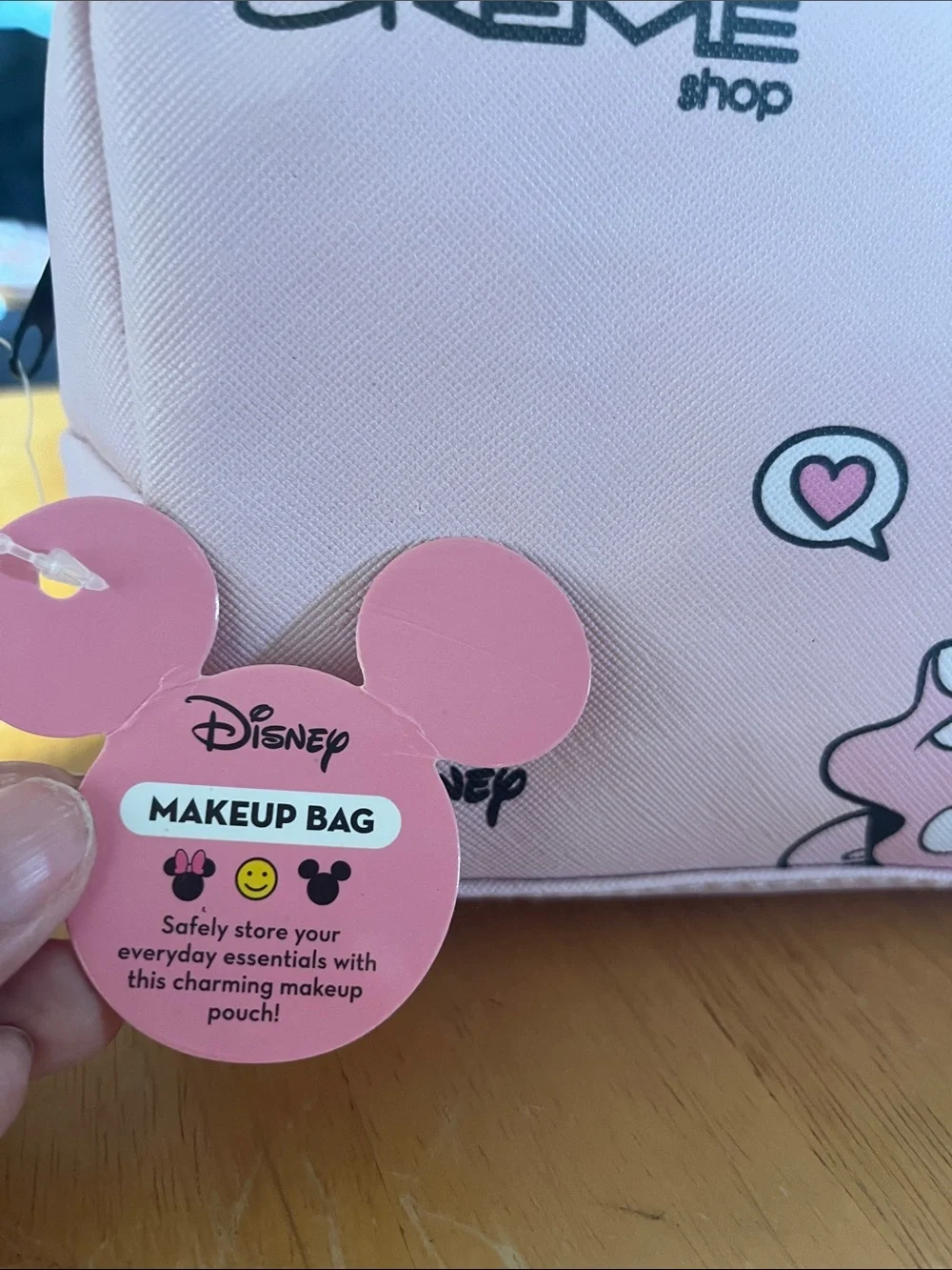 The Crème Shop x Disney Minnie & Mickey Mouse Pink Cosmetic Bag